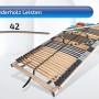 Matratzen Perfekt Lattenrost 42 Leisten 80x200cm Verstellbar 7 Zonen bis 200 kg_2