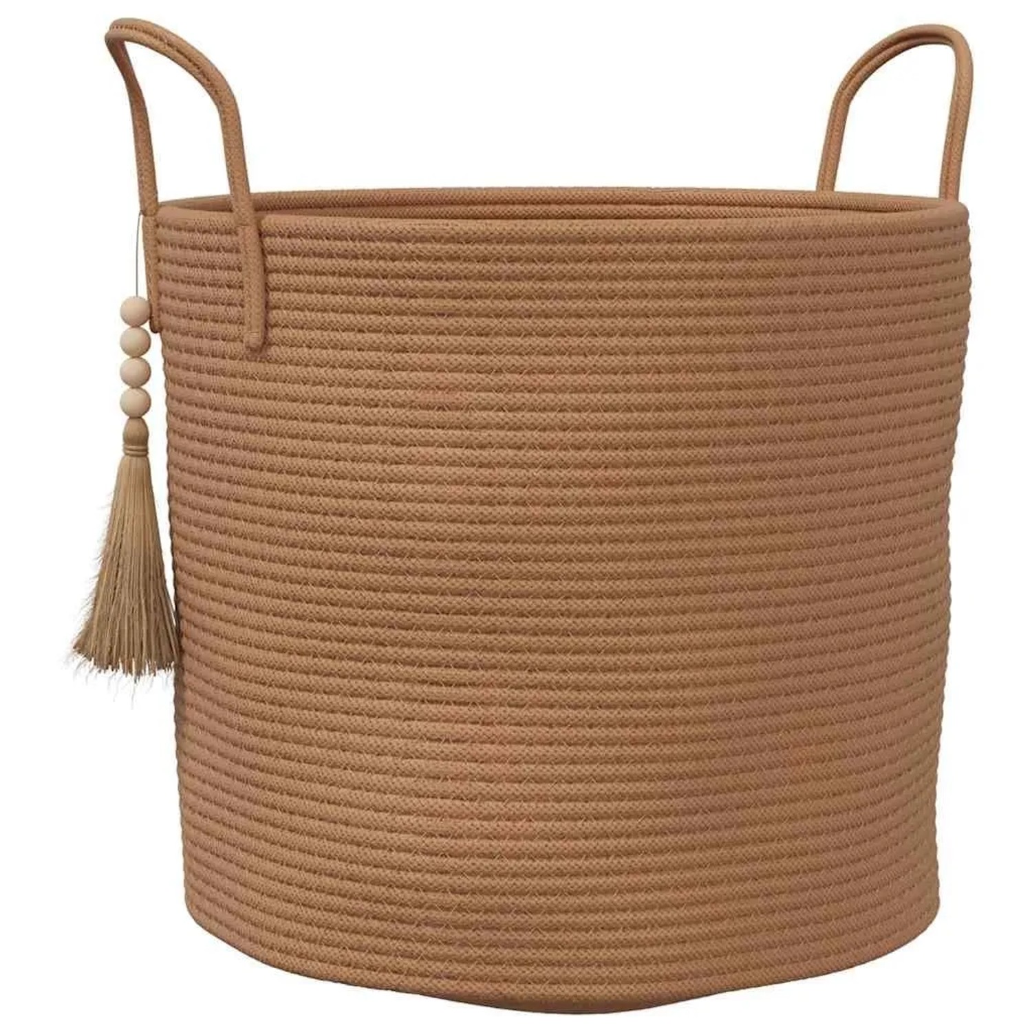 vidaXL Aufbewahrungskorb Braun Ø40x35 cm Baumwolle 358496