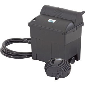 Oase BioSmart Set 5000 Durchlauffilter mit Pumpe und Schlauch für Teiche bis 5000 Liter.