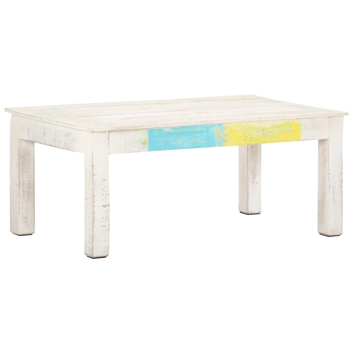 vidaXL Couchtisch Weiß 110x60x45 cm Massivholz Mango 323555 günstig online kaufen