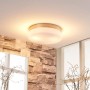 Moderne, spritzwassergeschützte Lindby Deckenlampe Amilia, 2-flammig, aus Metall für das Badezimmer.