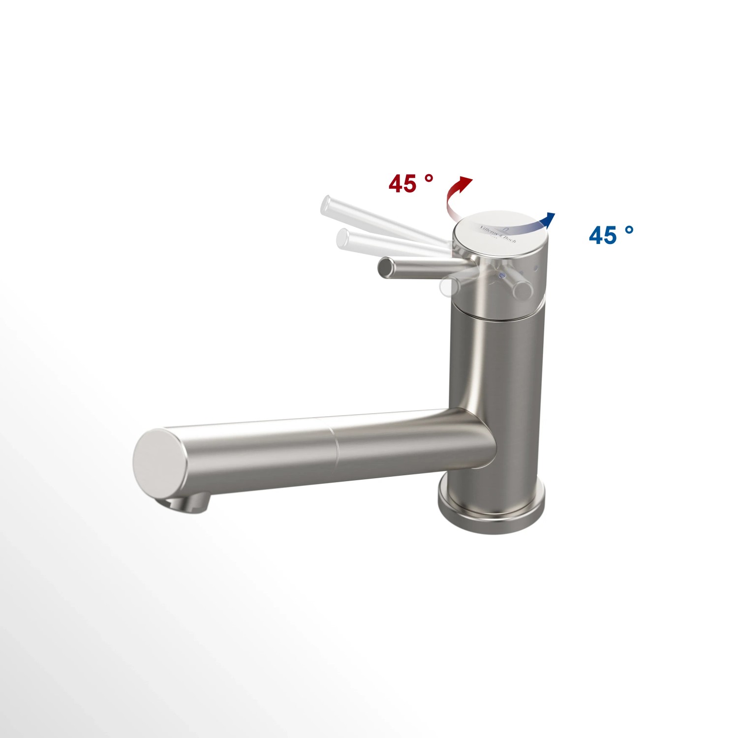 Villeroy & Boch Como Küchenarmatur aus Edelstahl, schwenkbar, mit Temperaturregelung.