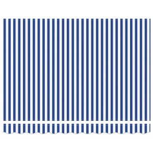 vidaXL Einziehbare Markise, blau-weiß gestreift, 350x250 cm, für Terrasse und Garten.
