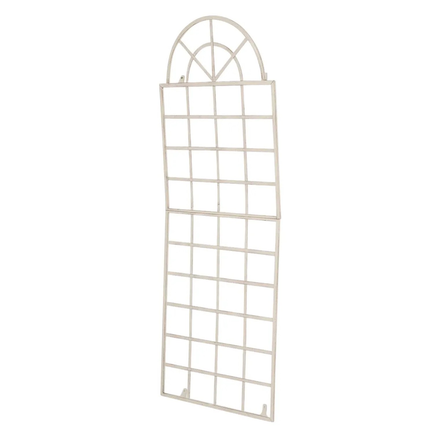DELUKE Rankgitter GUNNAR 70x1x180cm Metall Antik-Creme Rankhilfe Kletterpflanzen Gartendekoration