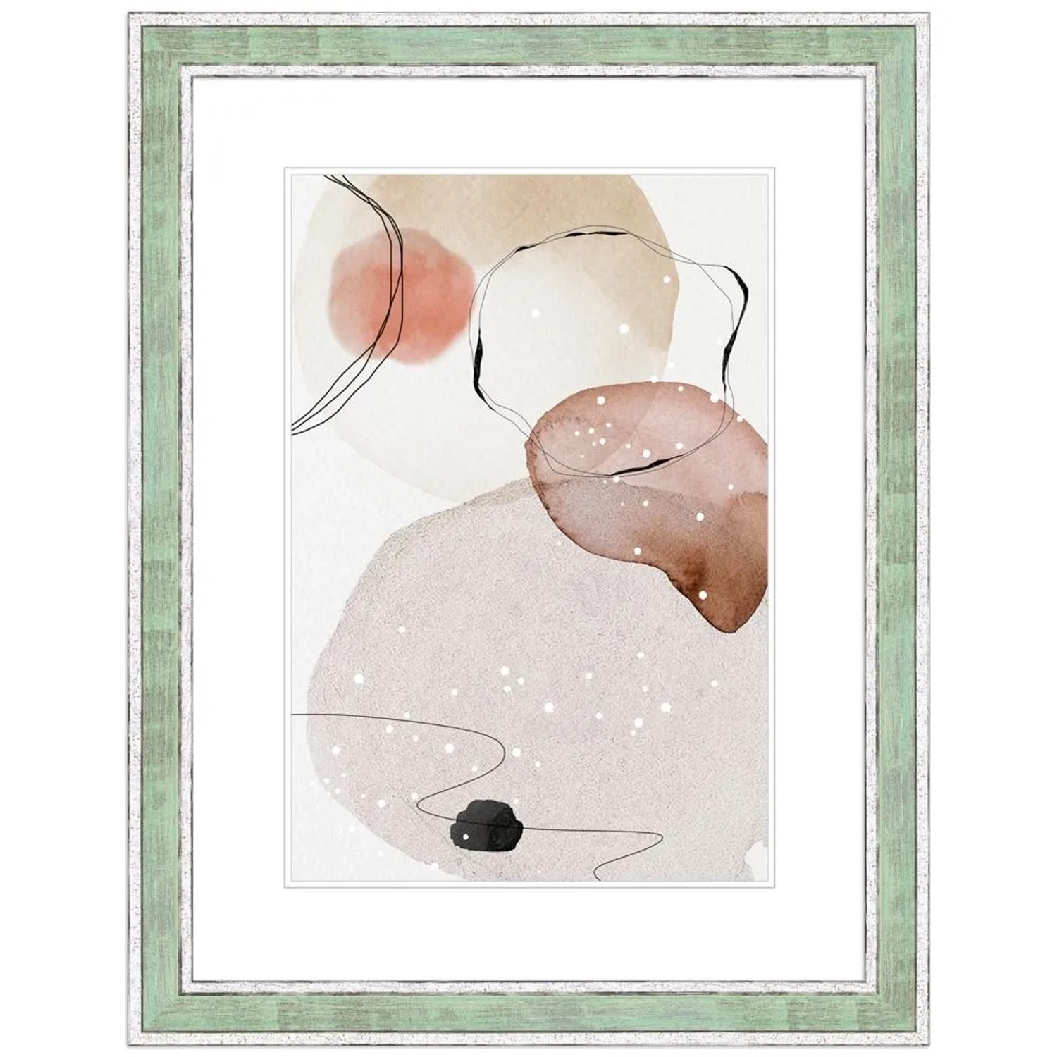 WANDStyle Bilderrahmen H460 aus Massivholz in Hellgrün 29,7 x 42 cm im Stil günstig online kaufen