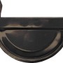 Braunes Rinnenendstück links, NW 100, RAL 8028 für Metall-Dachrinnen.