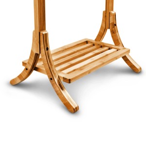 Relaxdays Handtuchständer Bambus Braun Freistehend 105 cm x 40 cm x 27 cm 2,1 kg