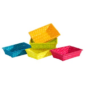 Brauns-Heitmann Bambuskörbe, rechteckig, 24x16x6 cm, in verschiedenen Farben.