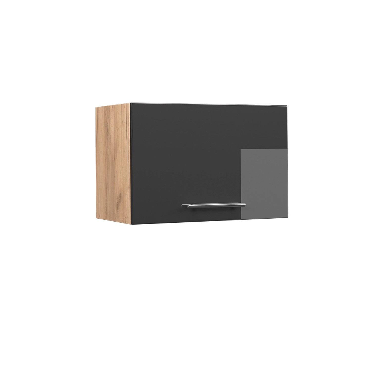 Thumbnail - Vicco Hängeschrank Fame-Line Anthrazit Hochglanz/Goldkraft Eiche 60 cm Flach