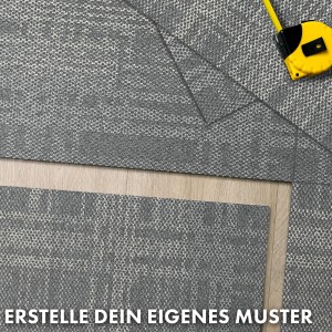 Graue Floordirekt Teppichfliesen Luzern, 50x50 cm, selbstliegend und schalldämmend.
