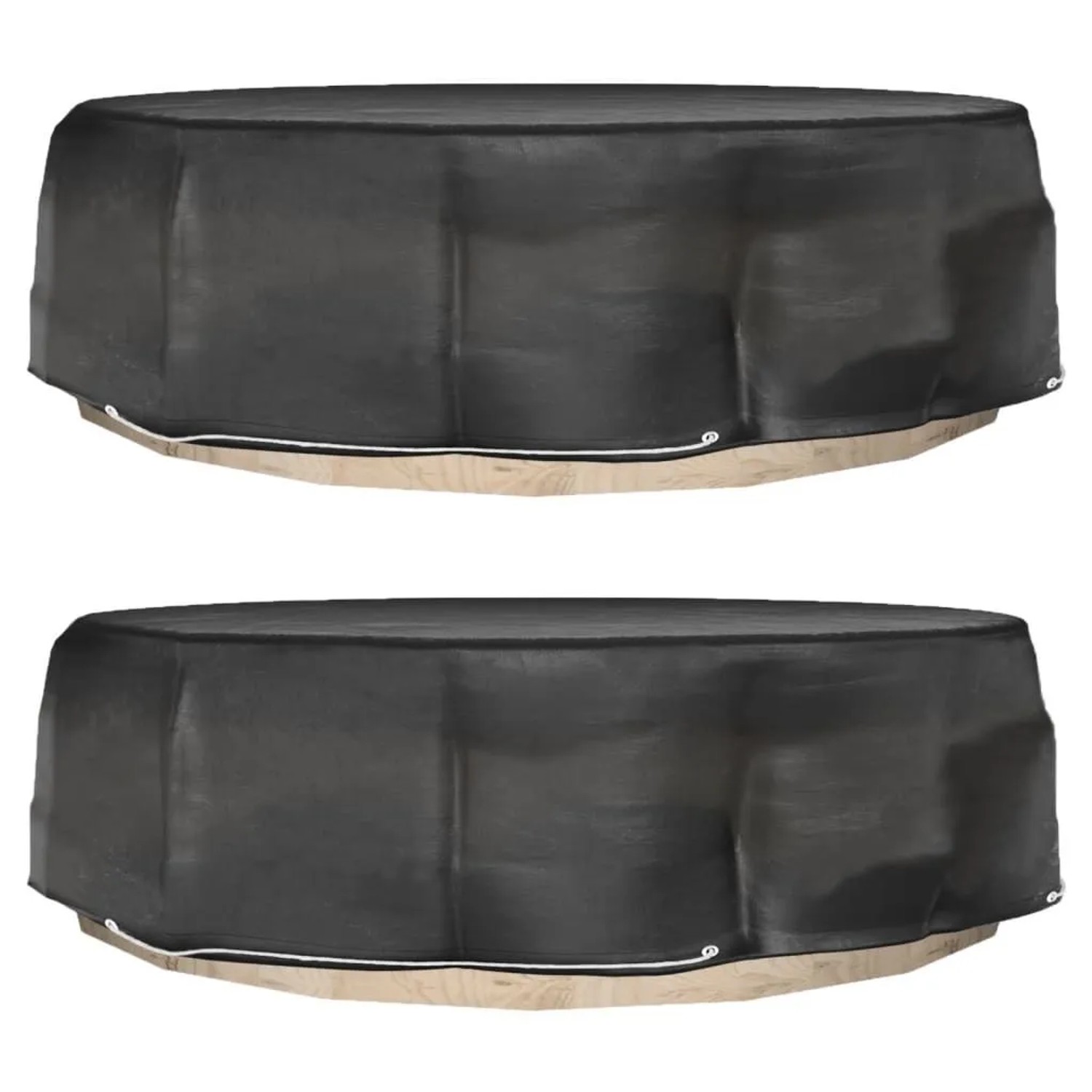 vidaXL Abdeckungen für Lounge-Insel 2 Stk 8 Ösen Ø188x50 cm Rund 3155384