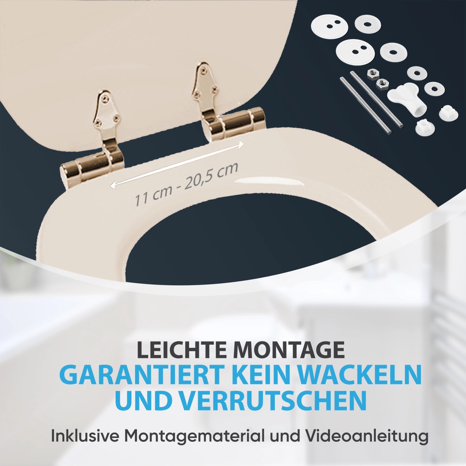 Sanilo WC-Sitz Bahamabeige mit Absenkautomatik und Montagematerial.