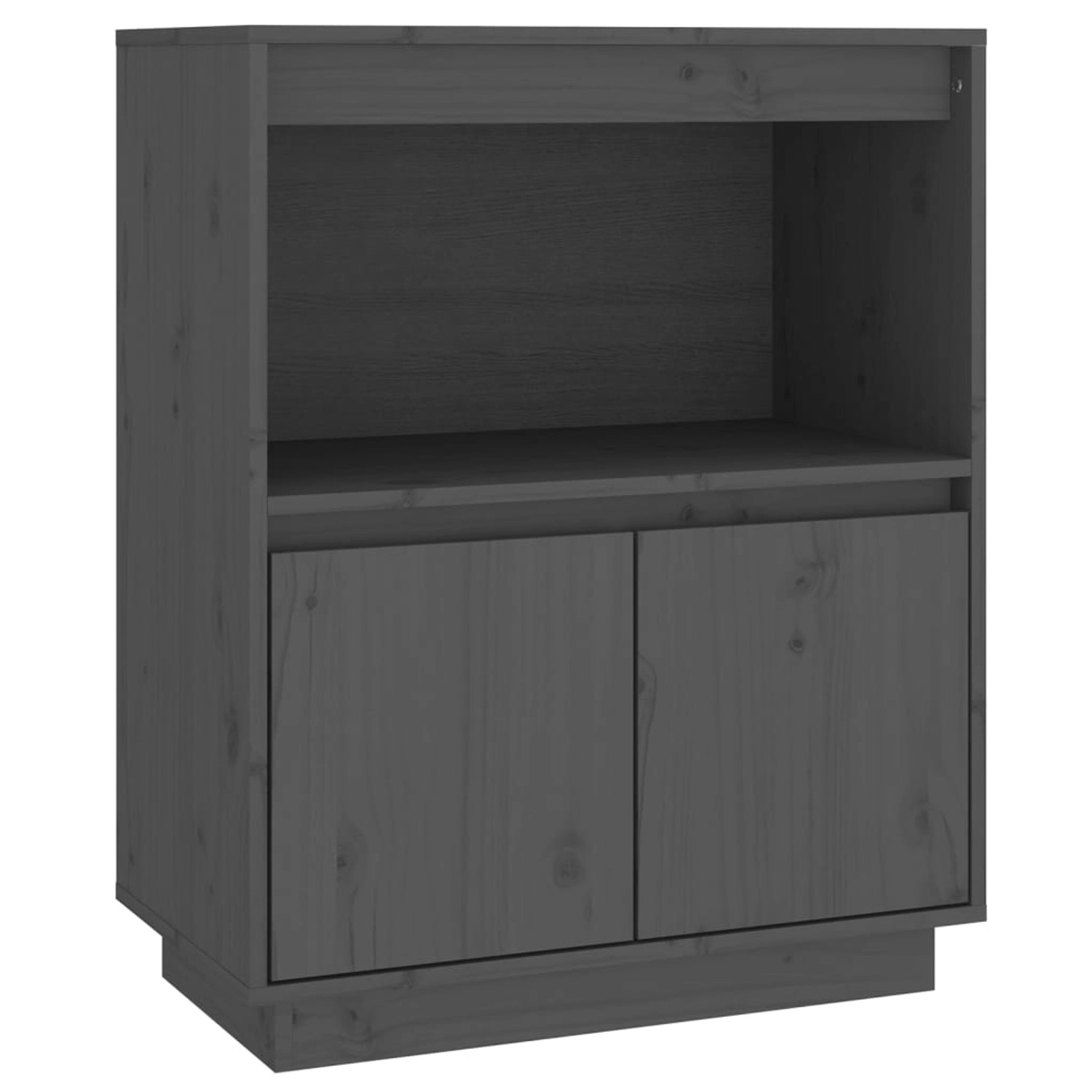 vidaXL Sideboard Grau 60x34x75 cm Massivholz Kiefer 813522 günstig online kaufen
