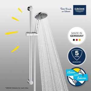 Grohe QuickFix Brauseset Vitalio Joy 110 Duo Chrom mit 2 Strahlarten und Brausestange.