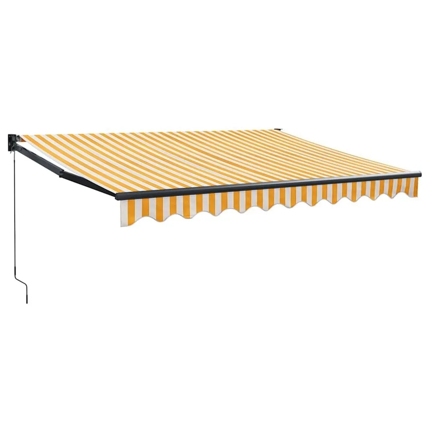 vidaXL Markise Einziehbar Gelb und Weiß 3x2,5 m Stoff und Aluminium 3154456
