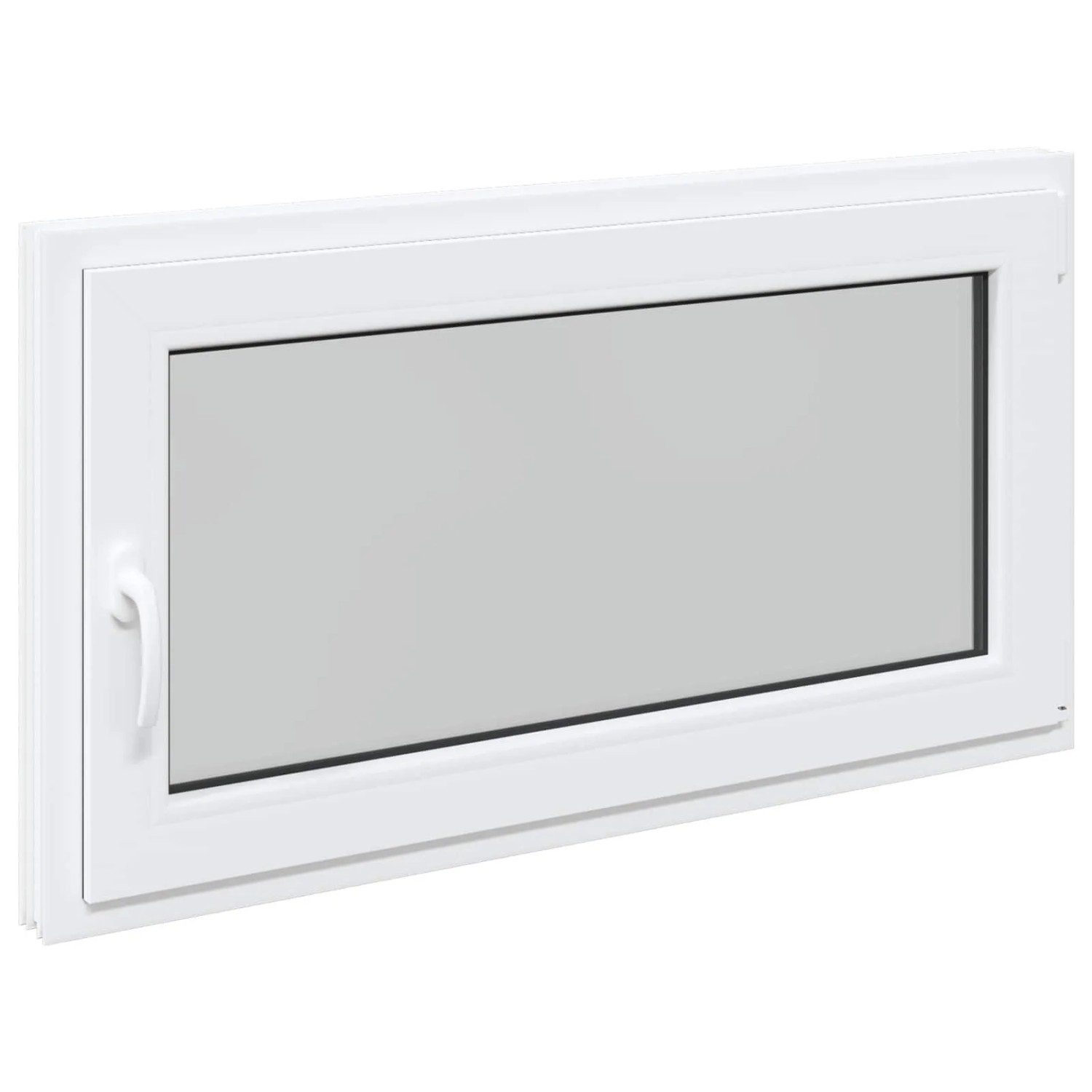 vidaXL Kellerfenster RISOR Weiß 110 x 60 cm PVC und Glas 42047257