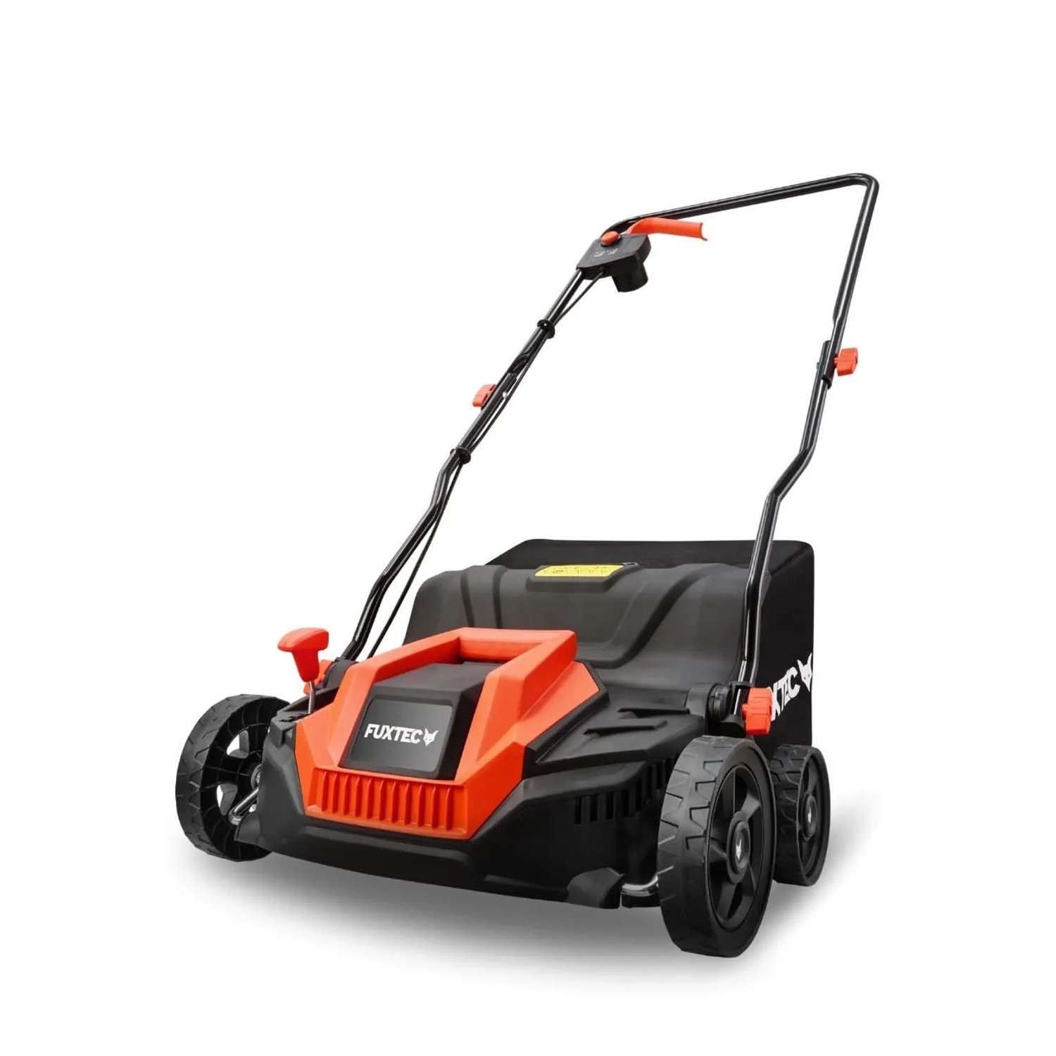 FUXTEC Elektro-Vertikutierer FX-EV320ECO 1300W Motor 5-fach Tiefenverstellung   und10mm bis -12mm  40L Fangkorb