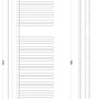 Technische Zeichnung: Schulte Design-Heizkörper Bologna, 161x50 cm, alpinweiß, Version Links, mit Maßangaben.