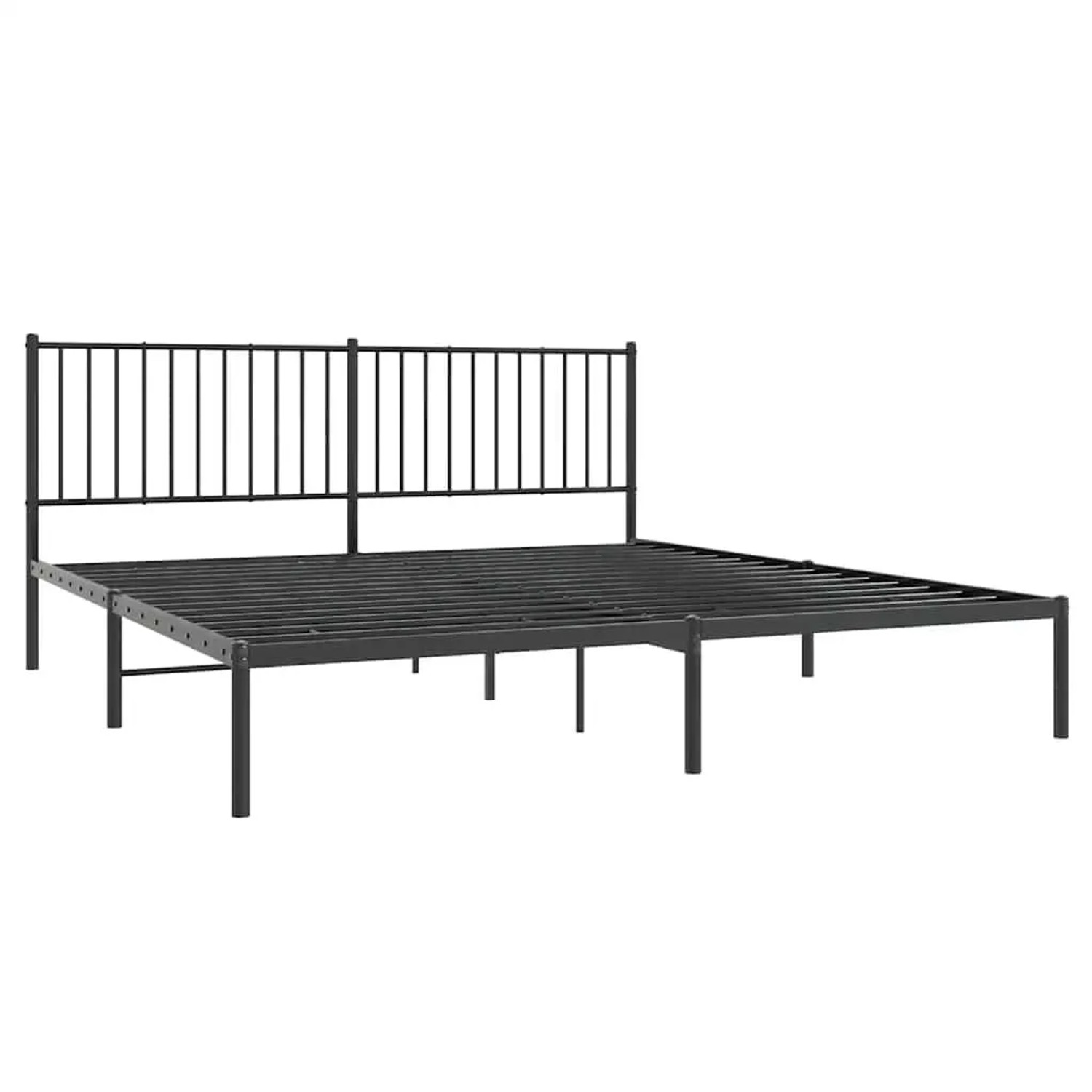 vidaXL Bettgestell mit Kopfteil Metall Schwarz 180x200 cm 350868 günstig online kaufen