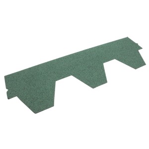 Grüne Daprona Dachschindel mit Hexagonal Muster für Gartenhaus oder Carport.