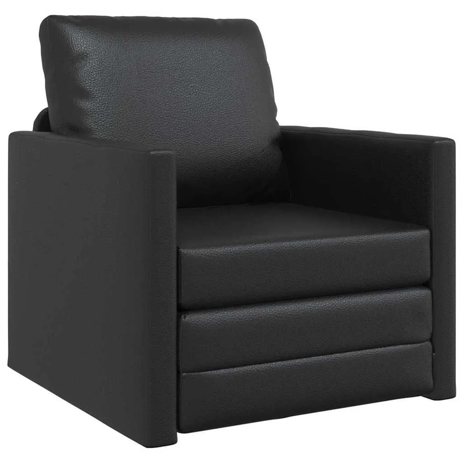vidaXL Schlafsofa 60cm Schwarz Kunstleder 4106635