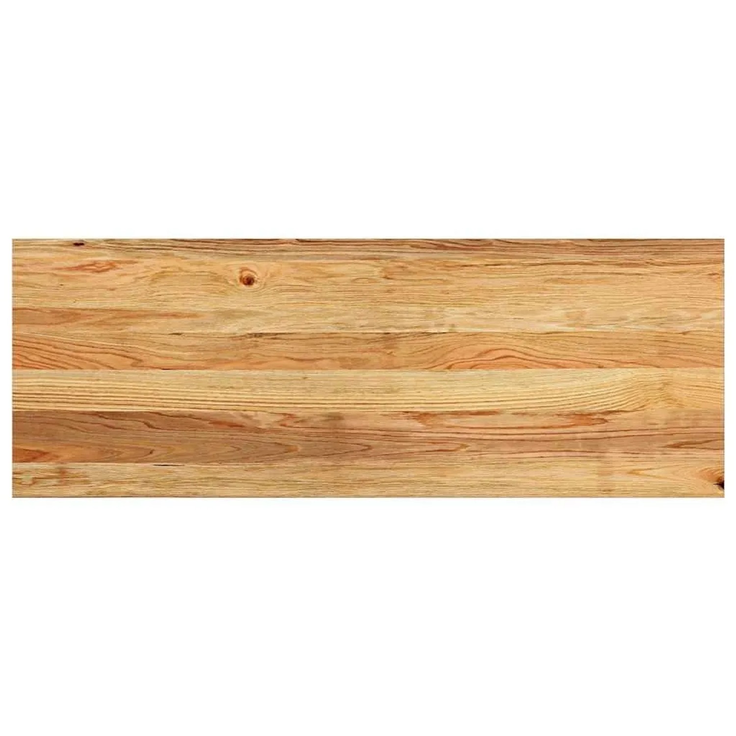 Helle Eichenholz Fensterbank mit sichtbarer Maserung und leichter Lackierung. 2 Massivholz-Elemente.
