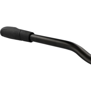 Schwarze, ergonomische Fischer Lenkergriffe Relax für Fahrräder, Nahaufnahme.