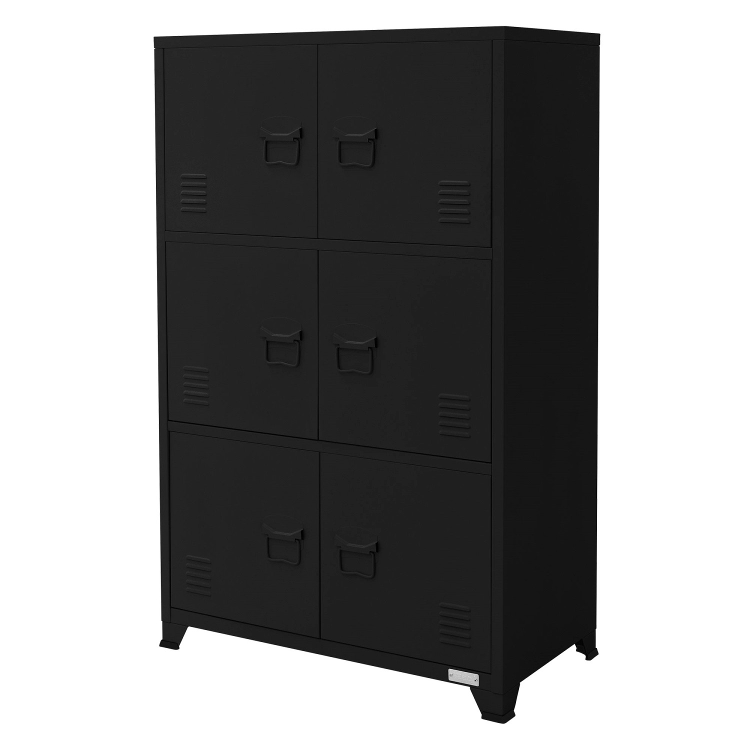 ML-Design Aktenschrank 75x40x120 cm Schwarz aus Stahl Freistehender günstig online kaufen