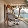 Tectake Sonnenliege Paulina Mit Textilene Ergonomisch  Atmungsaktiv  Widerstandsfähig und Faltbar  150 x 73 x 93 cm Grau_8
