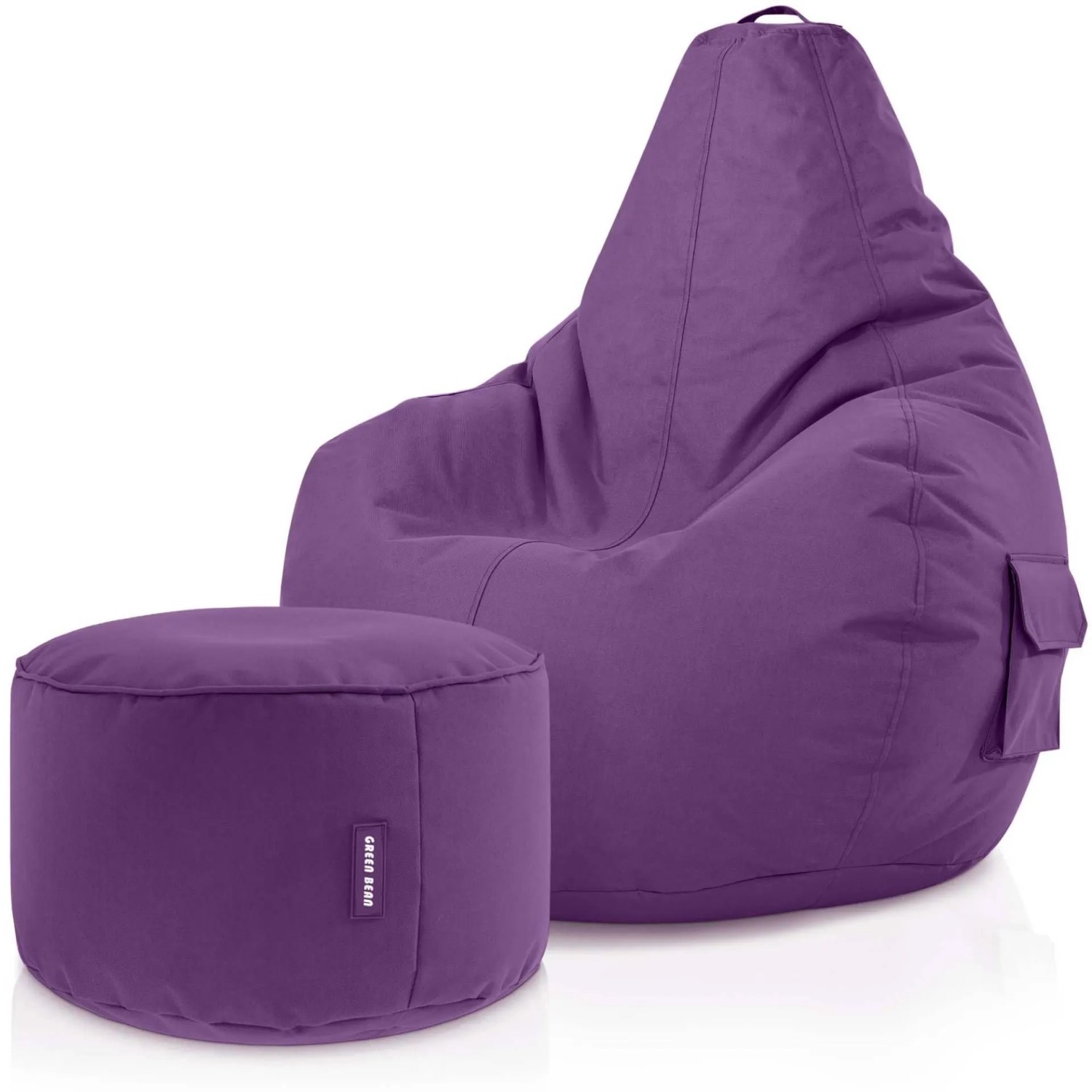 Green Bean Sitzhocker 2er Set Cozy + Stay 70 x 80 x 90 cm Wetterfest Lila