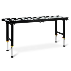 EBERTH Rollentisch mit Stahlrollen, 200kg Tragkraft, höhenverstellbar für Bürocontainer.