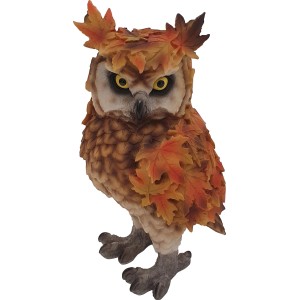 Dekorative Gartenfigur Ahornuhu Klein aus wetterfestem Polyresin für den Innen- und Außenbereich.