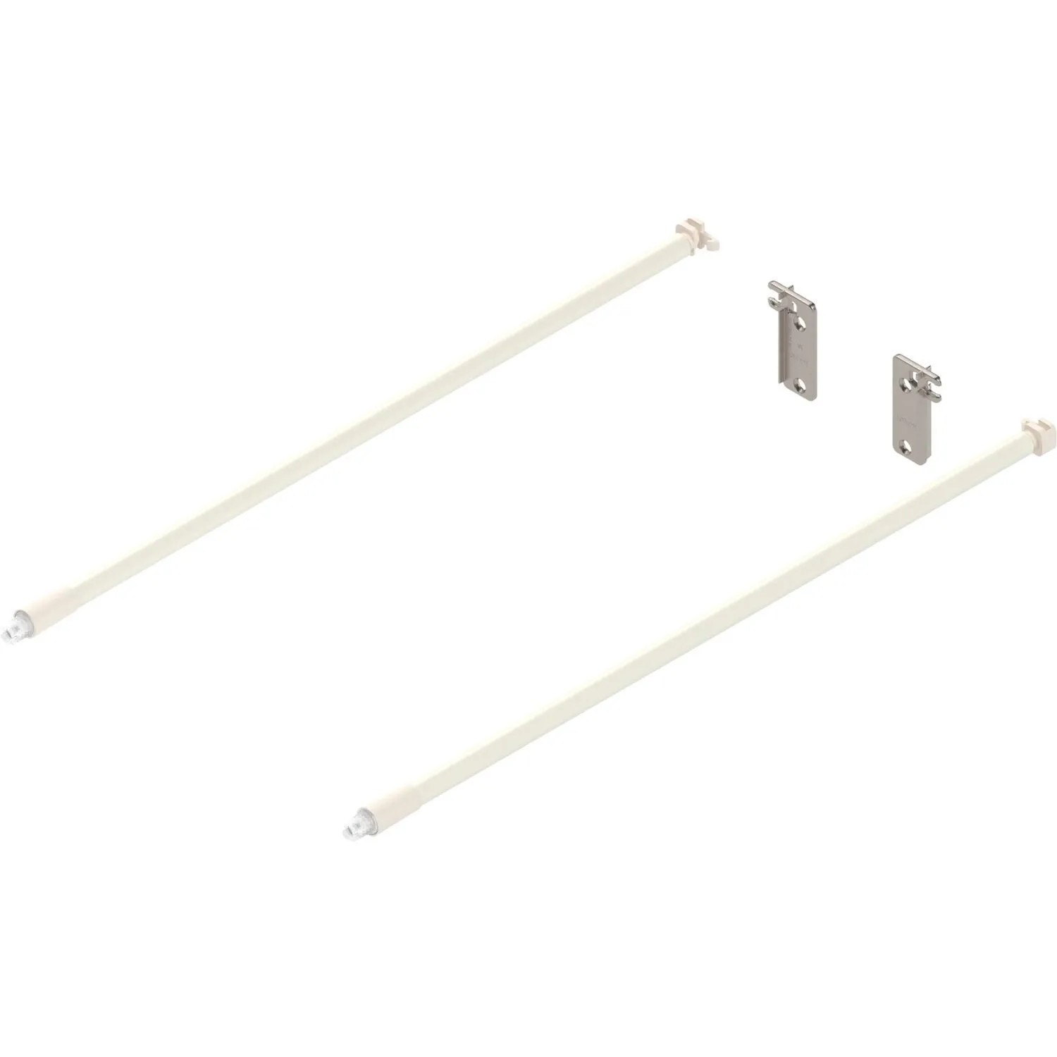 Blum Reling-Set Metabox für Frontauszug Stahl Cremeweiß Länge 400 mm