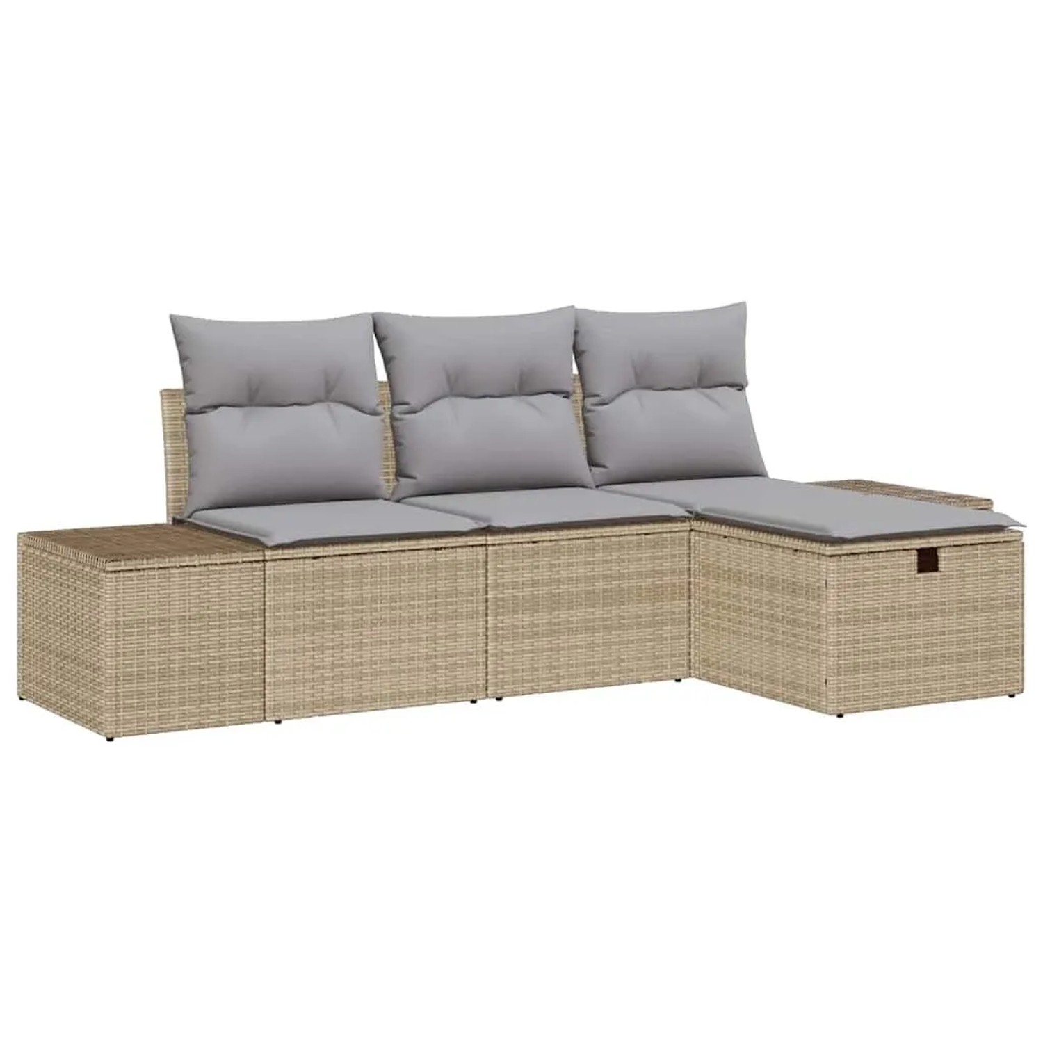 vidaXL Sofa Set mit Kissen 4-Tlg Poly-Rattan 3360681 günstig online kaufen