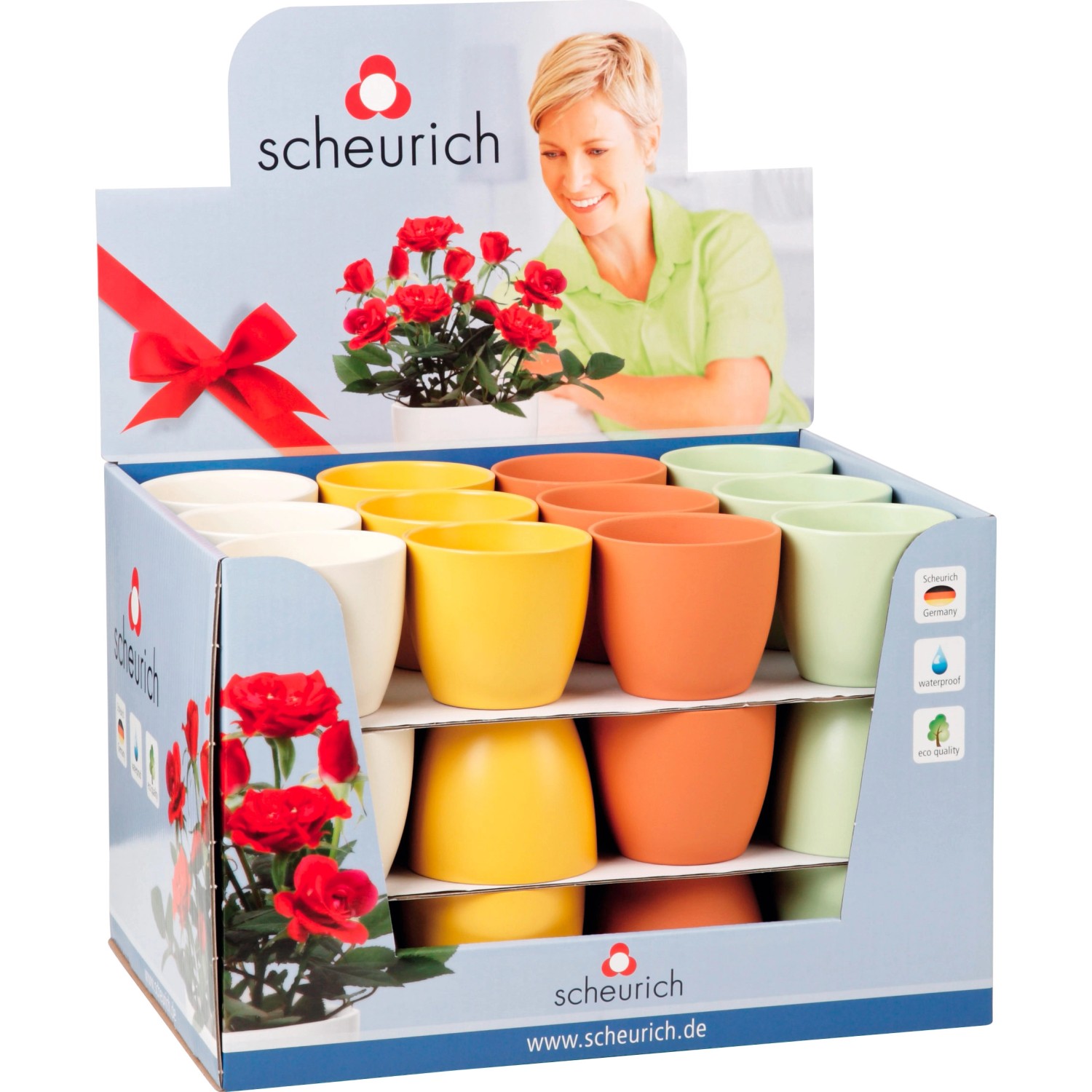 Scheurich Übertopf 920, 9 cm, in verschiedenen Farben. Keramik Übertöpfe für den Innenbereich.