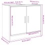 vidaXL Waschbeckenunterschrank, weiß, 63x29x55 cm, Holzwerkstoff, Badmöbel