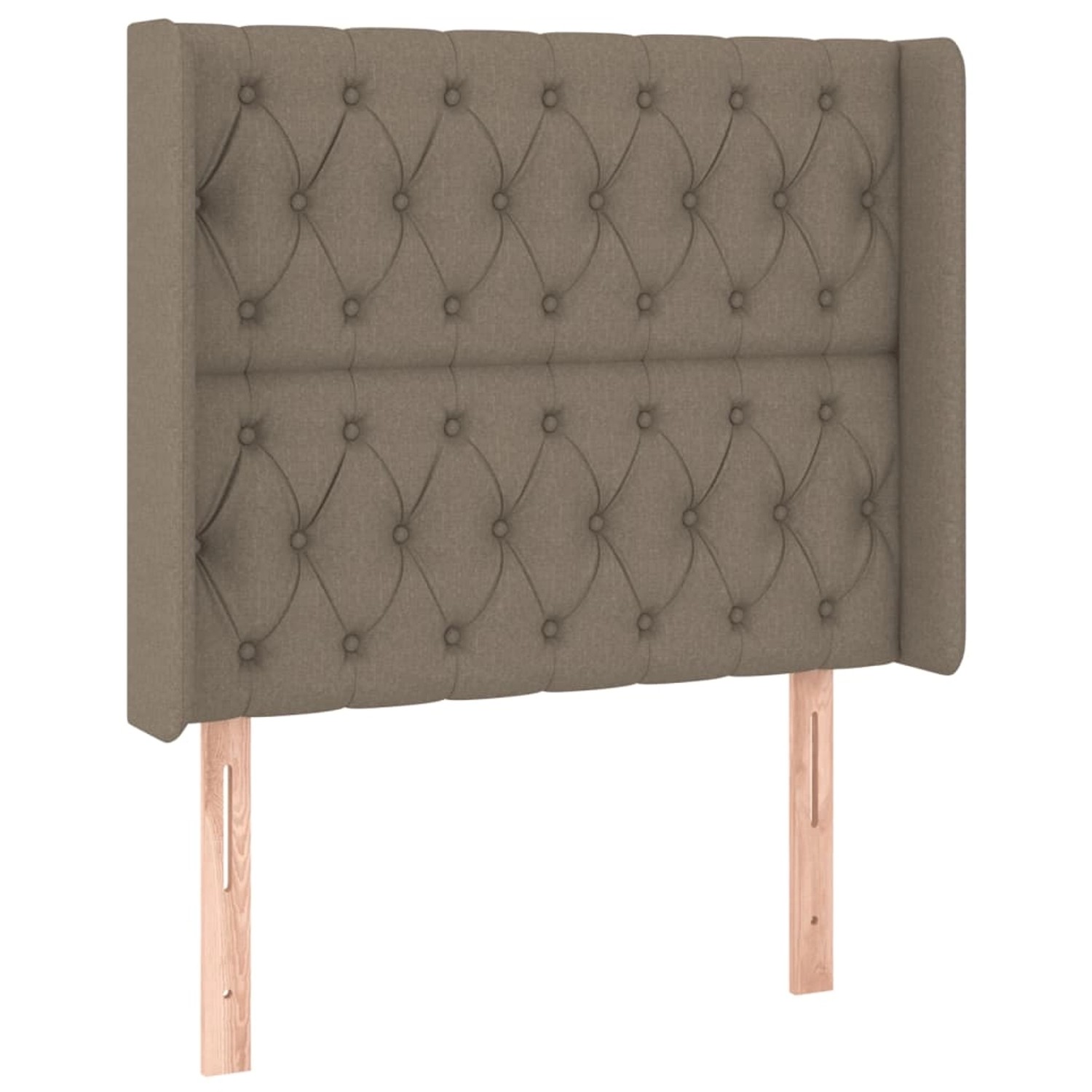 vidaXL LED Kopfteil Taupe 93x16x118/128 cm Stoff 3124370