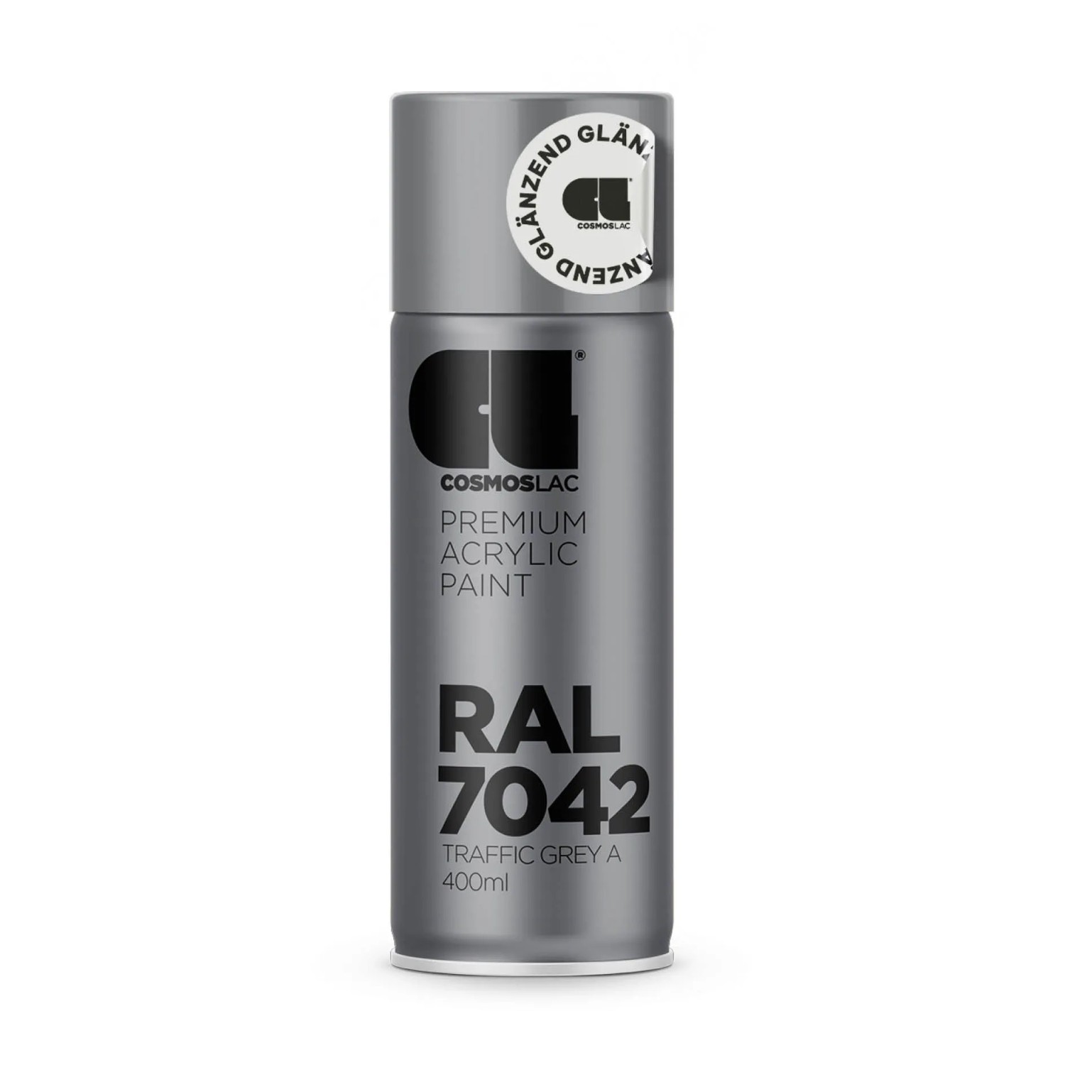 COSMOS LAC Acryllack Sprühdose in Vielen RAL Farbtönen  400ml Spraydose Perfekt für DIY Upcycling RAL 7042 Verkehrsgrau