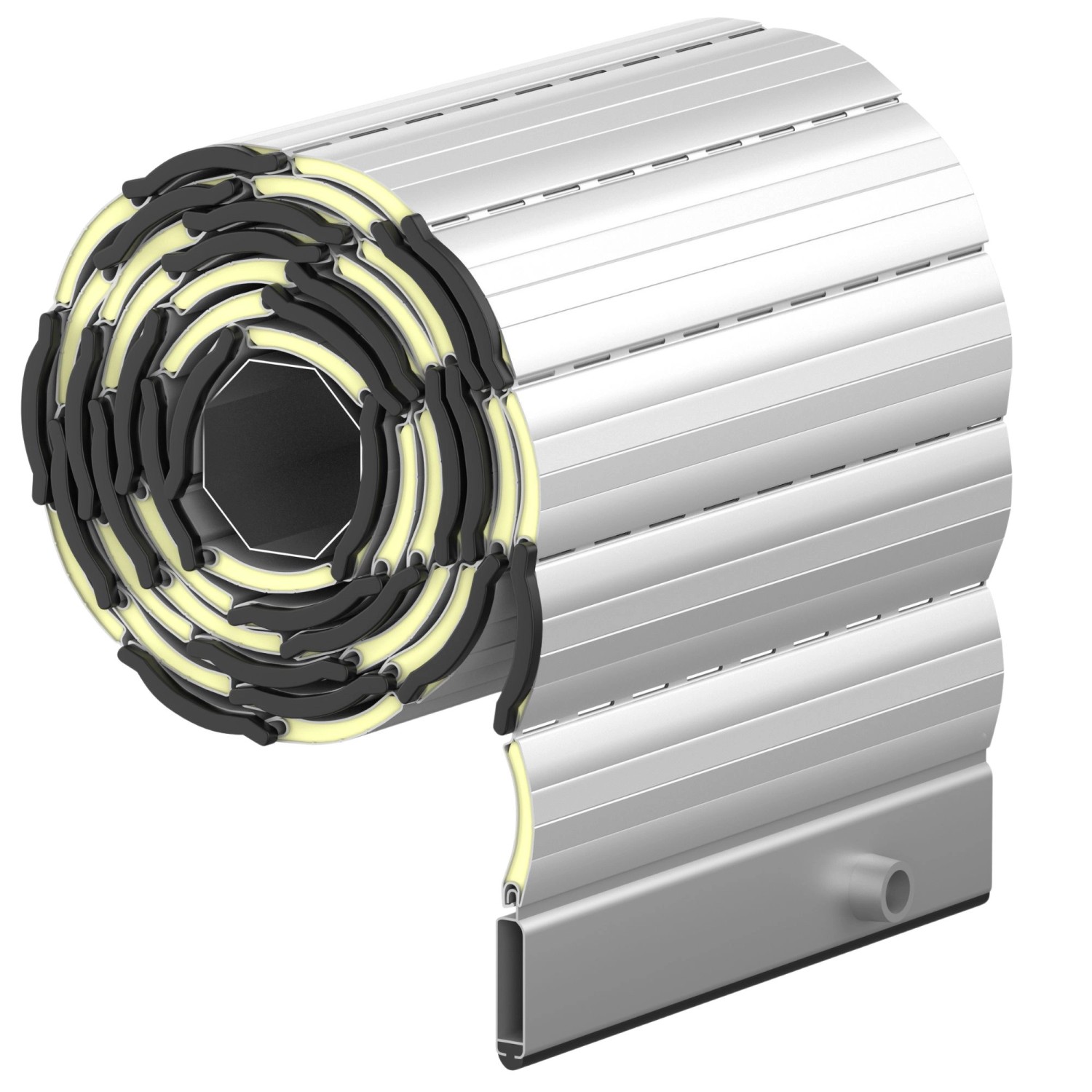 Rollwin Rollladen Alu Mini 37 Silber Fertigmaß 150 x 200 cm (BxH) Rolladenp günstig online kaufen