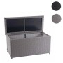Proregal Poly-Rattan Kissenbox HxBxT 63x135x52cm Basic Grau 320L Gartentruhe Auflagenbox Truhe_7