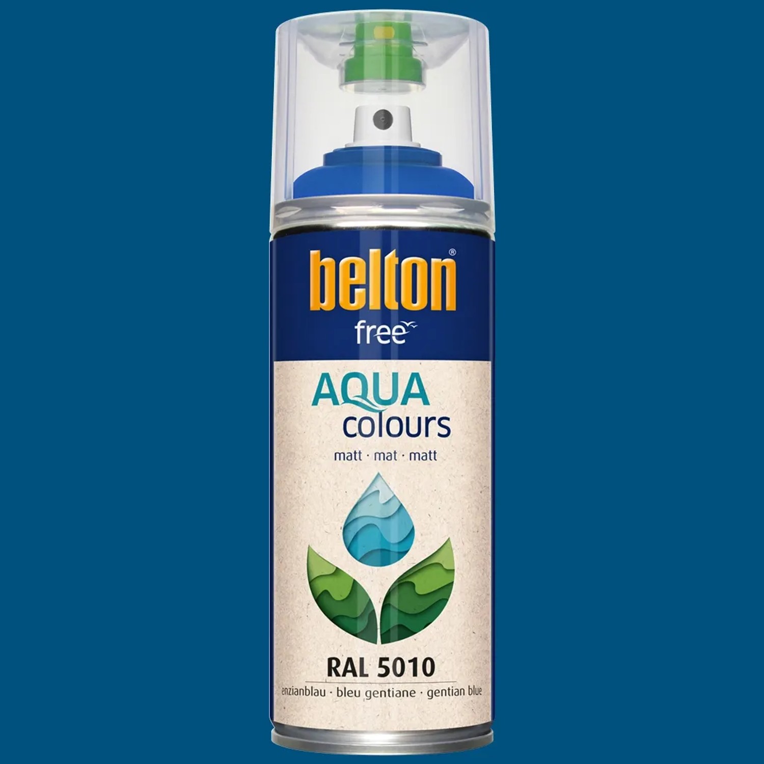Belton Free AQUAcolours Buntlack RAL 5010 Enzianblau matt, Sprühdose