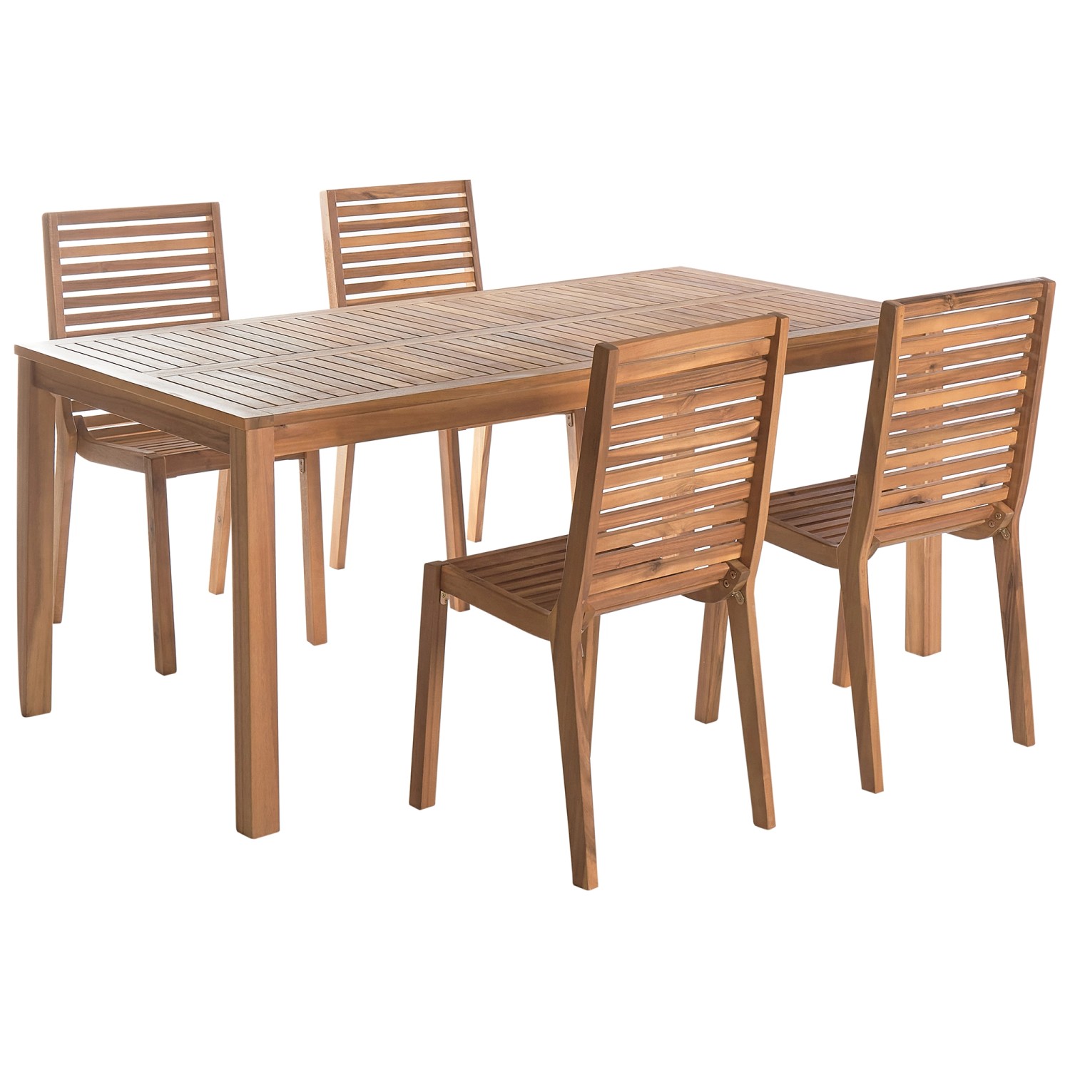 Beliani Gartentisch Set OMBRIANO Hellbraun günstig online kaufen