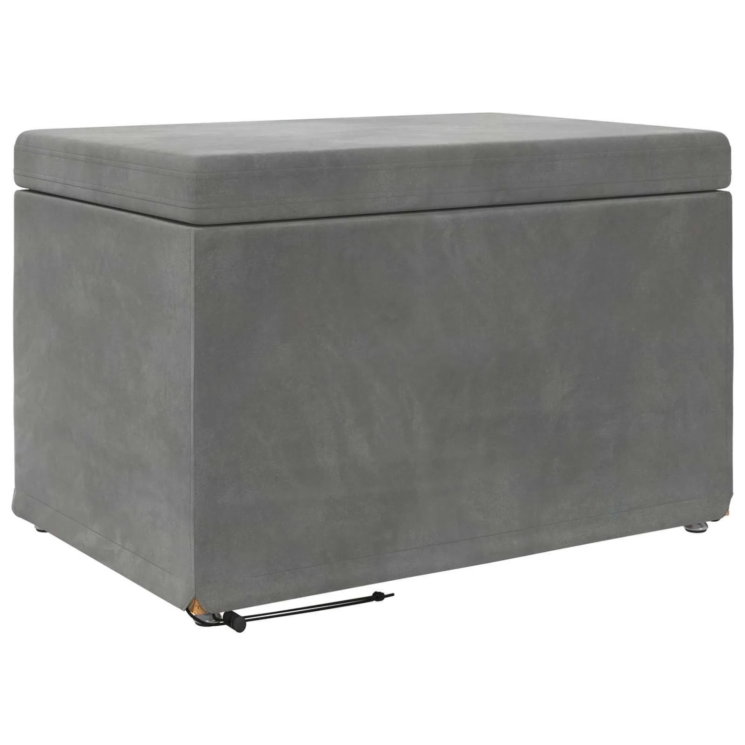 vidaXL Hocker Dunkelgrau 61 x 41 x 40 cm Samt und Engineering Holz 876766