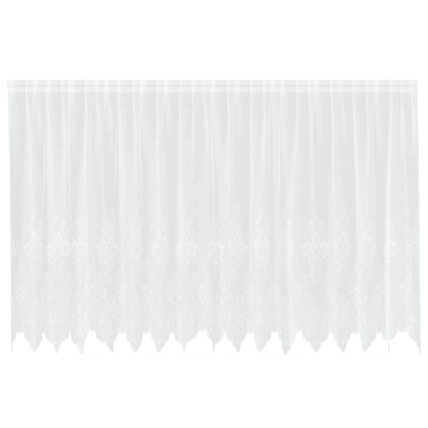 vidaXL Spitzenvorhang mit Vorhängen Weiß 400x140cm Polyester 4107907 günstig online kaufen