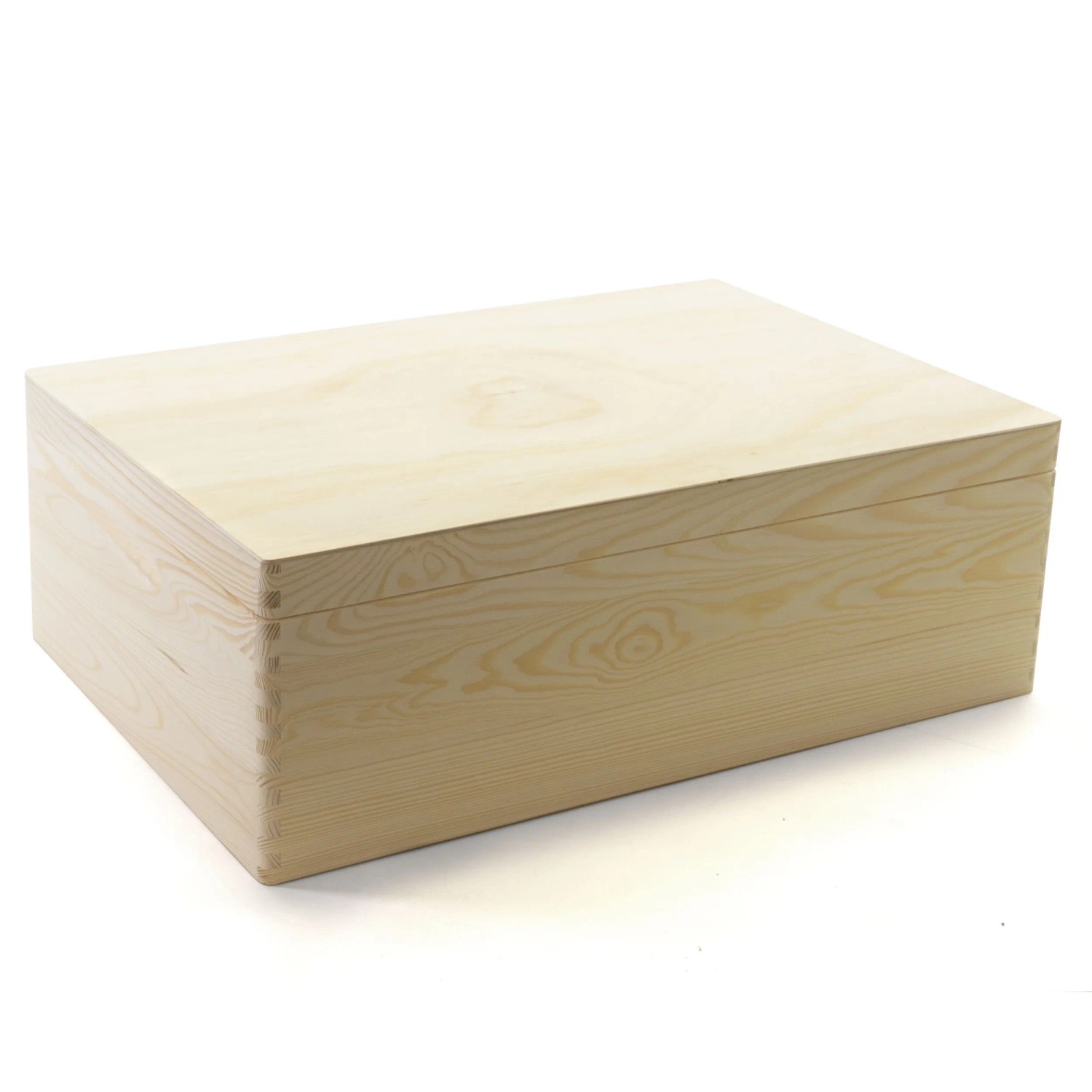 HolzFee Holzkiste Groß mit Deckel 59 x 40 x 20 cm Allzweckkiste