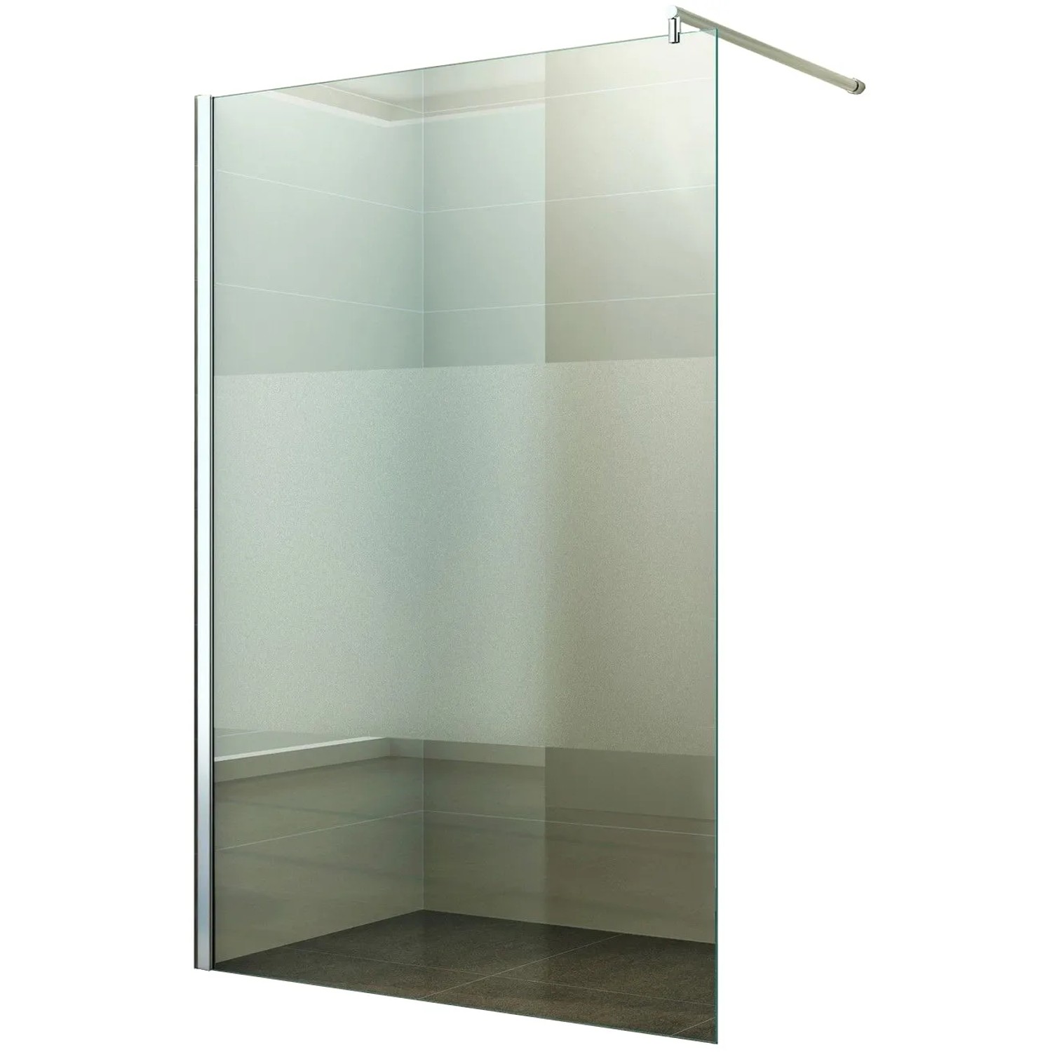 Dein Bau Projekt Walk-In Duschabtrennung Teilsatiniert 130 x 200 cm