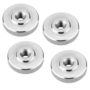 SOTECH 4er Set Rändelmutter M6 Edelstahl V2A SS304 Flache Form DIN 467 Griffmutter