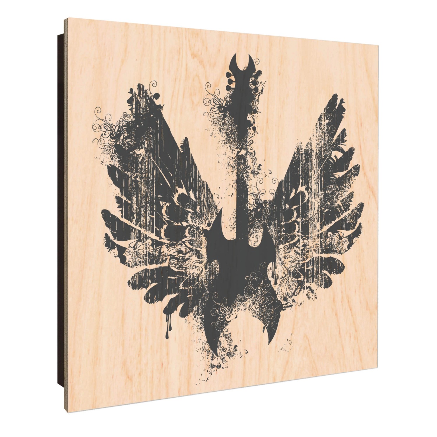 Banjado Großer Schlüsselkasten Holz 30x30cm Schwarz Scharnier Links 50 Hake günstig online kaufen