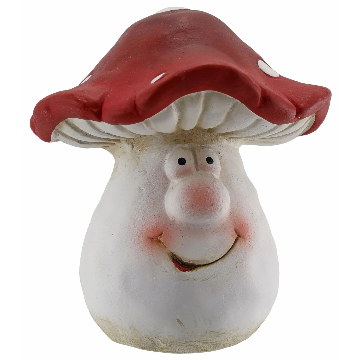 Pilz aus Keramik 10 cm Rot-Weiß