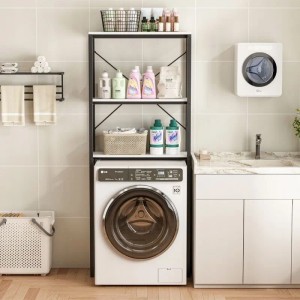 Rebiko Regal Badezimmerschrank Über Toilette Waschmaschine Loft Industrial Regale 160 Cm